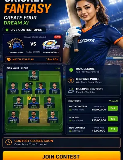 SlotsMillion (mega jackpot casino india) fantasy cricket & matchday visual 3